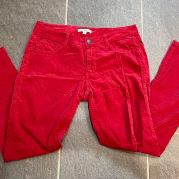 Cabi Skinny Jeans Women's Red Corduroy Straight Leg Pants Style #3136 Size 6 - Picture 6 of 8
